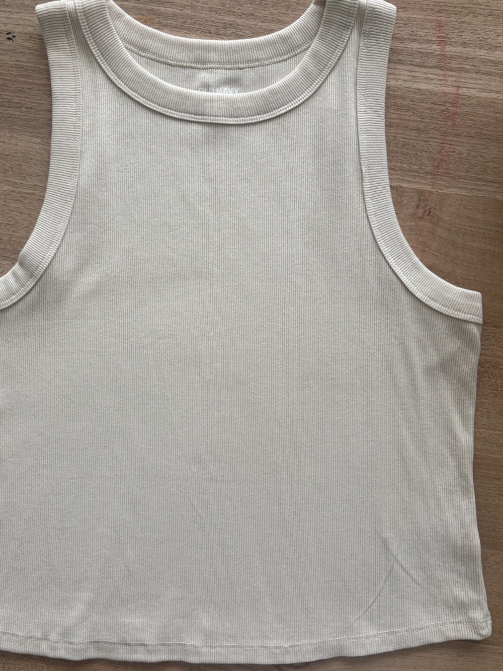 Old Navy Ribbed Crop Tank in Beige